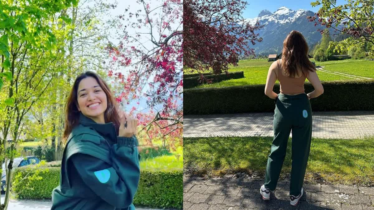 tamannah enjoing in switzerland