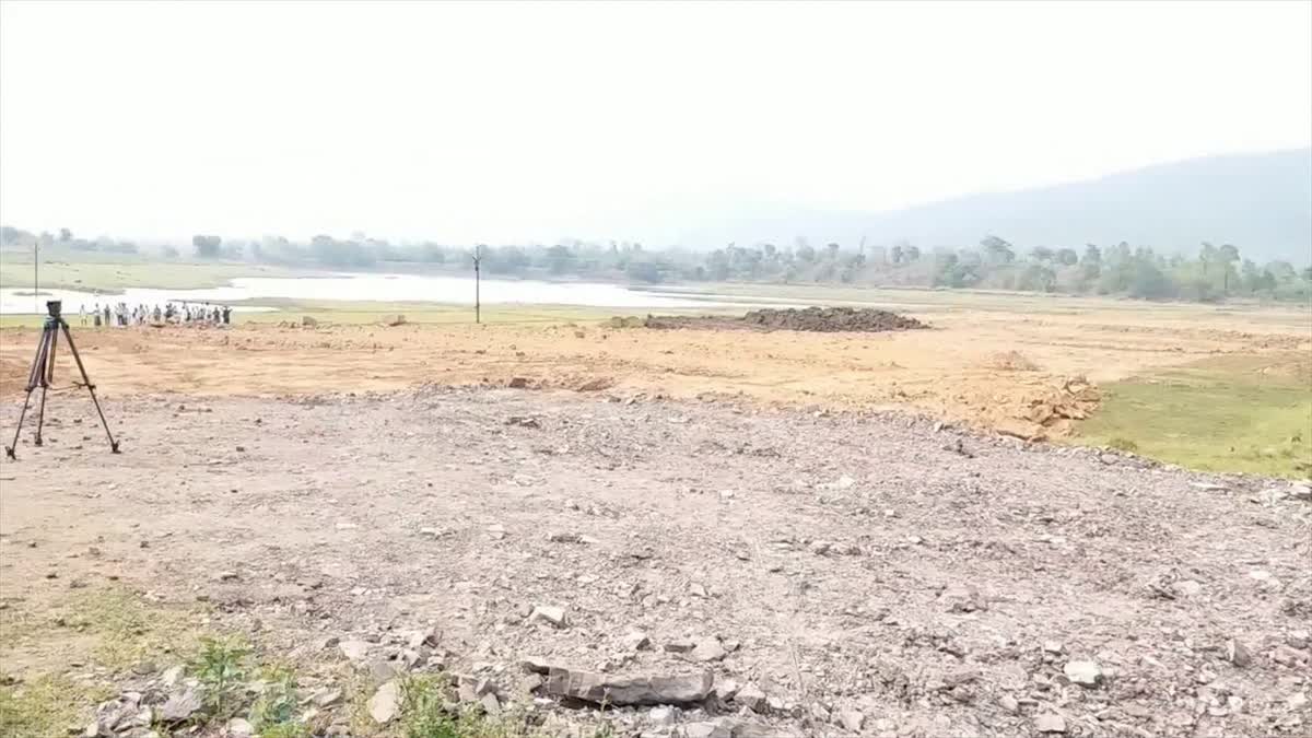 Illegal Encroached the Pond in Jawahar nagar Mulugu District