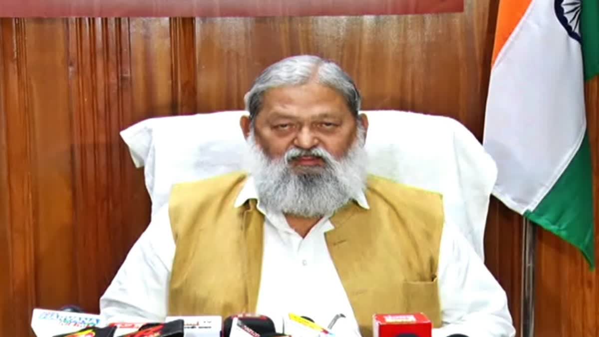 Haryana Medical Education and Research Minister Anil Vij