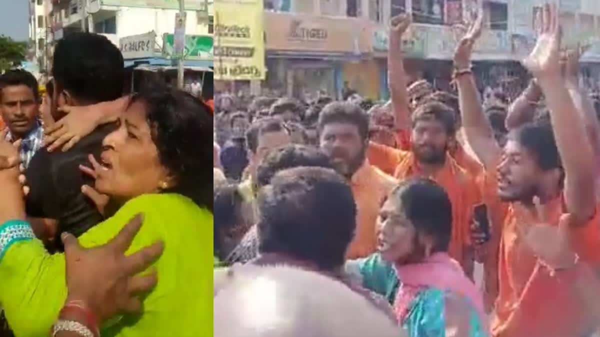 Pregnant woman suffers miscarriage after mob led by BJP leaders  moblynching led by BJP  ബിജെപി നേതാക്കളുടെ നേതൃത്വത്തിലുള്ള ആൾക്കൂട്ടം  യുവതിയുടെ ഗർഭം അലസിയതായി പരാതി  മുസ്ളീം യുവതിയുടെ ഗർഭം അലസിയതായി പരാതി  മജ്‌ലിസ് ബച്ചാവോ തെഹ്‌രീക്  എംബിടി വക്താവ് അംജെദ് ഉല്ലാ ഖാൻ  ആൾക്കൂട്ട ആക്രമണത്തിന്‍റെ വീഡിയോ ദൃശ്യങ്ങൾ  മേഡക് ജില്ലയിലെ നർസാപൂർ ക്രോസിംഗ് റോഡ്  ആൾക്കൂട്ട ആക്രമണം