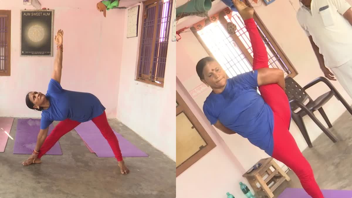 Yoga Lakshmi is practicing difficult asanas at the age of 62 after overcoming illness  62ാം വയസിലും എക്‌സ്‌ട്രാ ഫിറ്റ്  കഠിന യോഗാസനങ്ങളെല്ലാം ഇവിടെ വെറും സിമ്പിള്‍  ഇത് അസുഖങ്ങളെ തോല്‍പിച്ച നിശ്ചയദാര്‍ഢ്യം