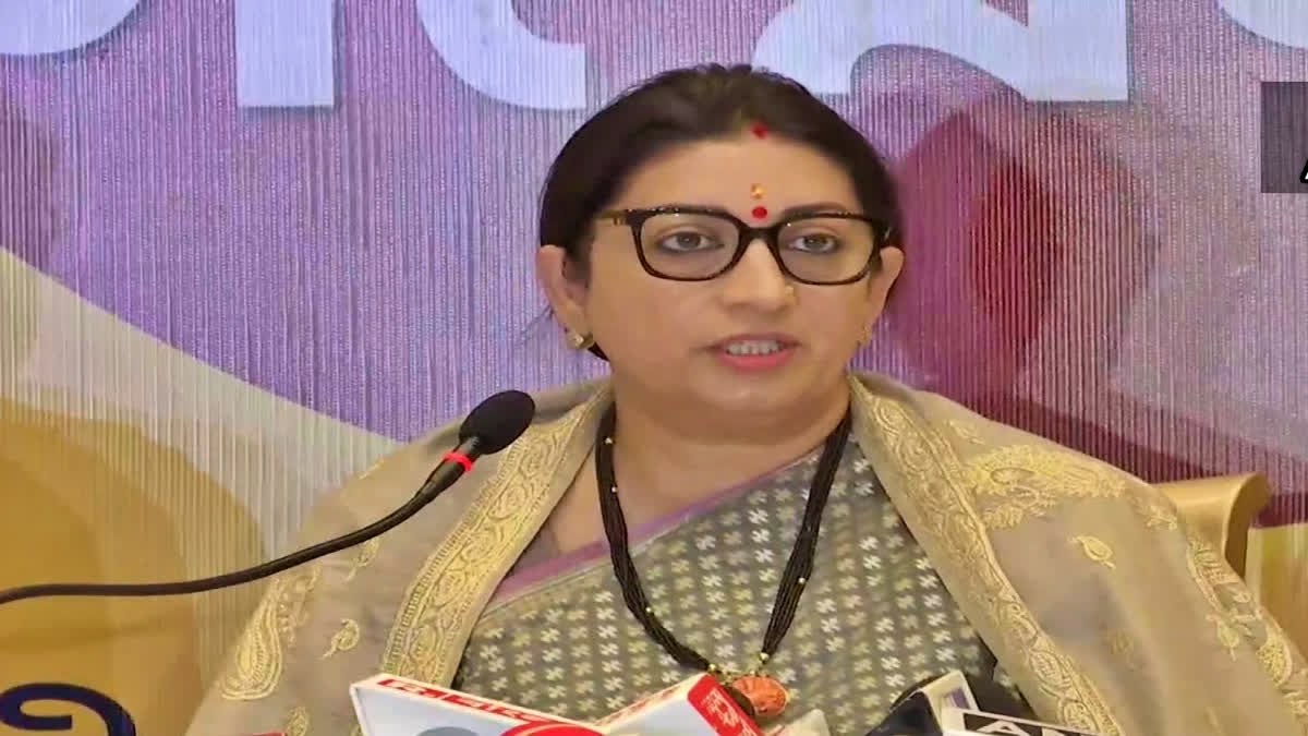 "Gandhi family kept 'Sengol' in dark corner as Nehru's stick," Smriti Irani's jibe at Congress