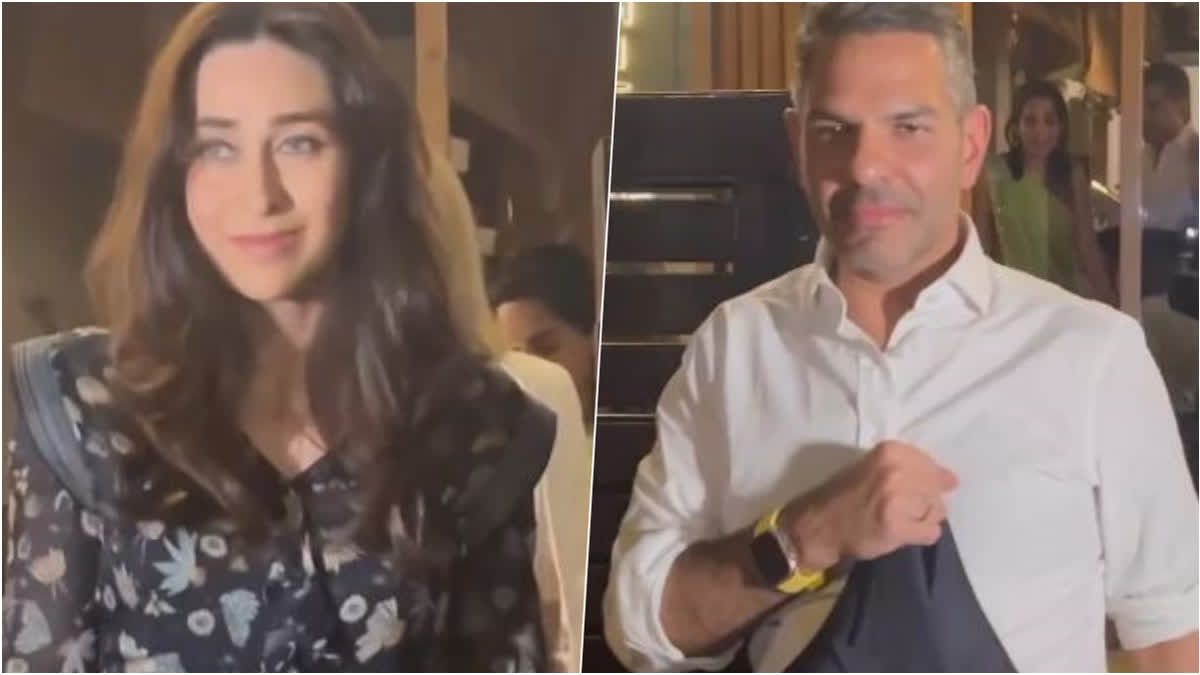 Watch: Karishma Kapoor catches up with ex-hubby Sanjay Kapoor, head out for dinner together