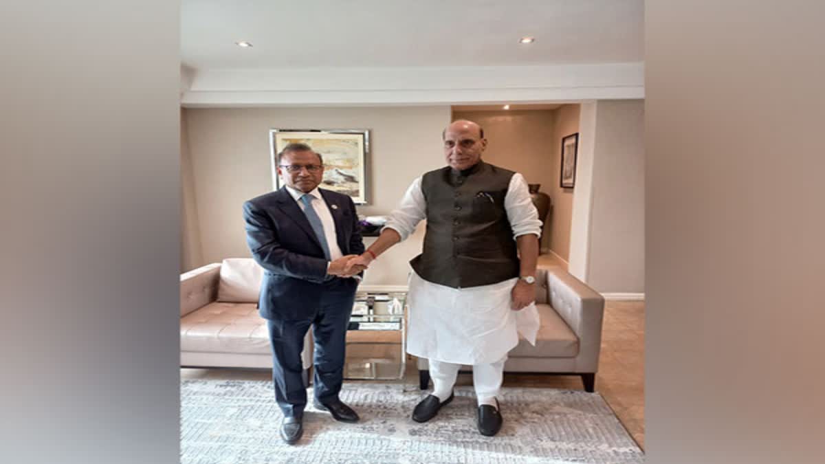 Rajnath Singh meets Bangladeshi minister holds discussion on strengthening bilateral ties
