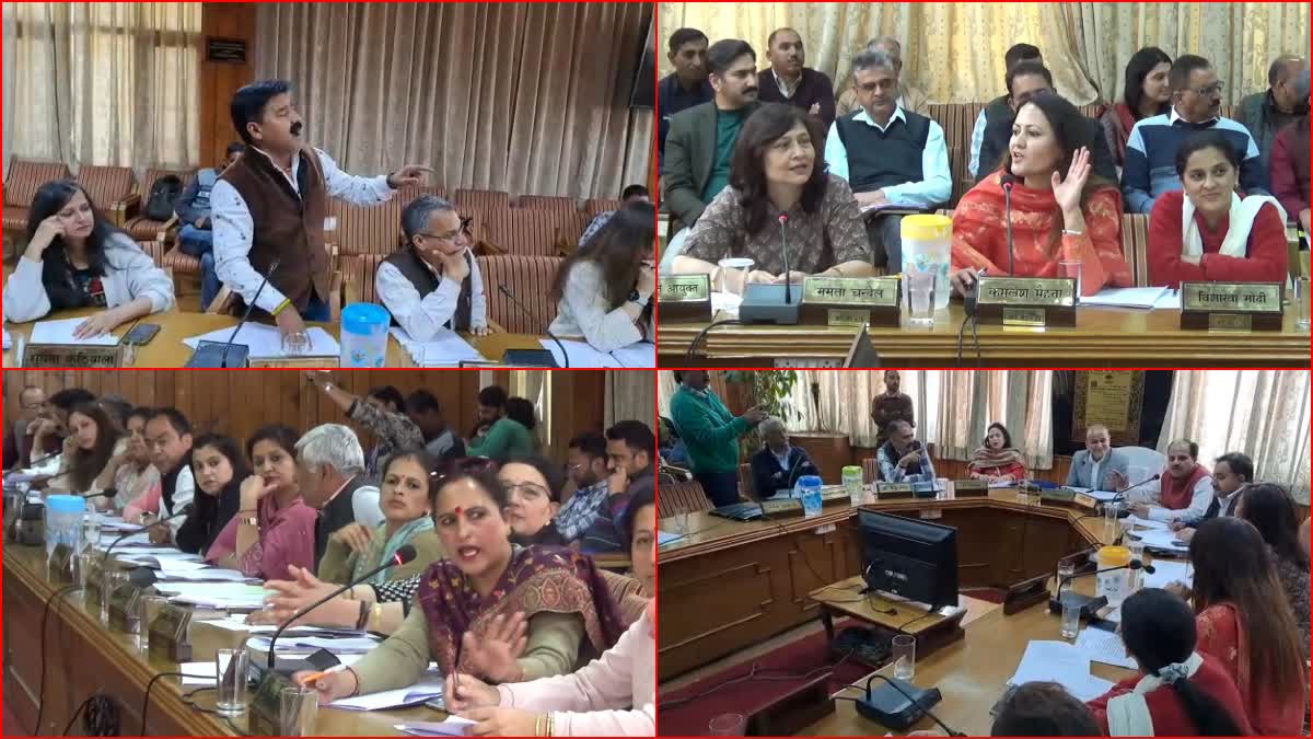 Councilors agitated in meeting of Shimla MC regarding tarring of roads and cleaning.