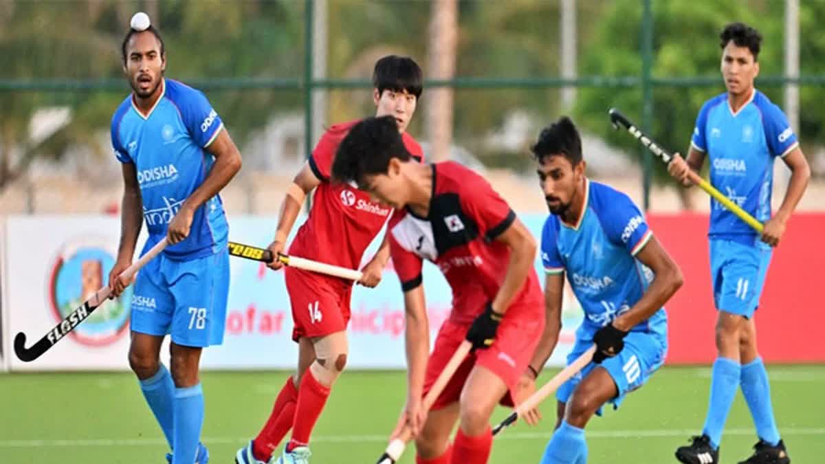 Junior Asia Cup hockey final  Junior Asia Cup hockey final today  India vs Pakistan tie to decide title  ಜೂನಿಯರ್ ಏಷ್ಯಾ ಕಪ್‌  ಕೊರಿಯಾ ವಿರುದ್ಧ ಗೆದ್ದು ಫೈನಲ್​ಗೆ ಲಗ್ಗೆಯಿಟ್ಟ ಭಾರತ  ಫೈನಲ್​ಗೆ ಲಗ್ಗೆಯಿಟ್ಟ ಭಾರತಕ್ಕೆ ಇಂದು ಪಾಕ್​ ಸವಾಲು  ಪುರುಷರ ಜೂನಿಯರ್ ಏಷ್ಯಾ ಕಪ್ 2023  ಸಾಂಪ್ರದಾಯಿಕ ಎದುರಾಳಿಗಳಾದ ಭಾರತ ಮತ್ತು ಪಾಕಿಸ್ತಾನ  ಭಾರತದ ಜೂನಿಯರ್ ಪುರುಷರ ಹಾಕಿ ತಂಡ  ಏಷ್ಯನ್ ಟೂರ್ನಿಯ ಪ್ರತಿ ಪಂದ್ಯದಲ್ಲೂ ಪ್ರಾಬಲ್ಯ  ಇಂದು ಭಾರತ ಪಾಕ್​ ಫೈನಲ್