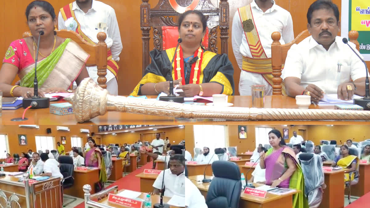 In Dindigul Corporation meeting conflict between DMK councillors it caused dissatisfaction among the public