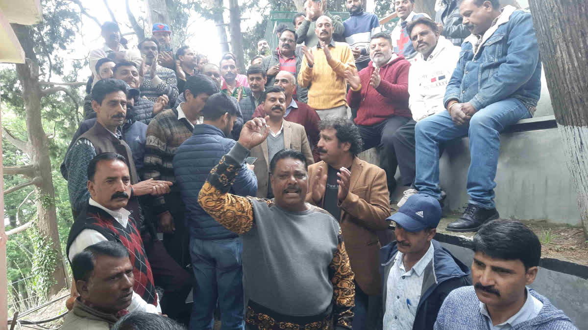 Municipal Corporation employees Protest in Shimla