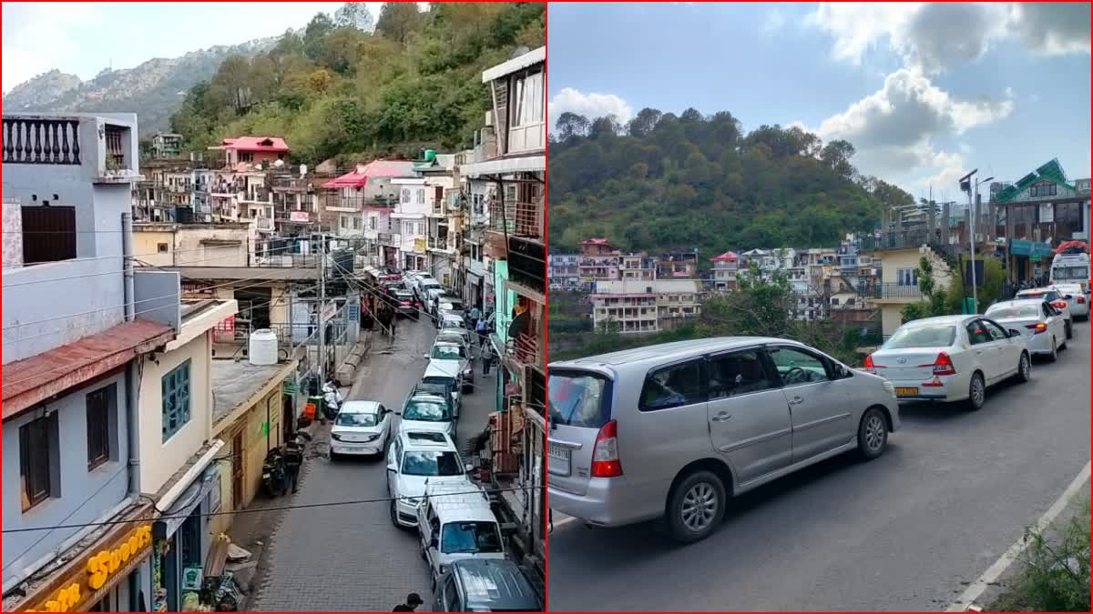 Traffic jams in Kasauli due to Tourists.