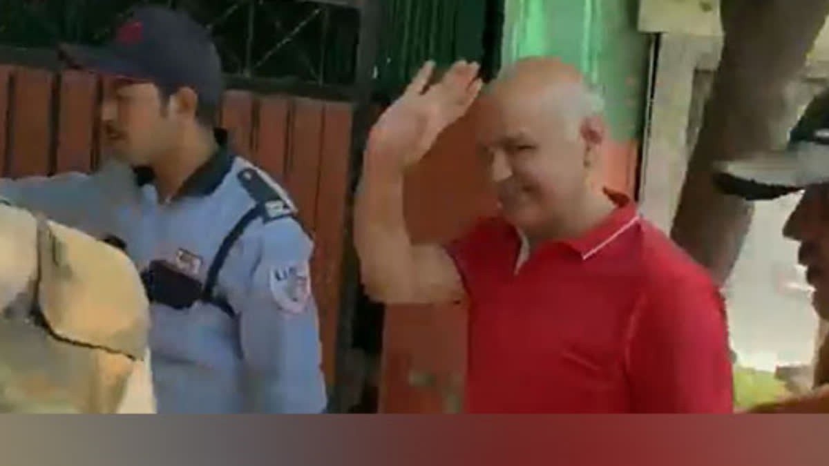 Delhi: Manish Sisodia reaches residence to meet his ailing wife