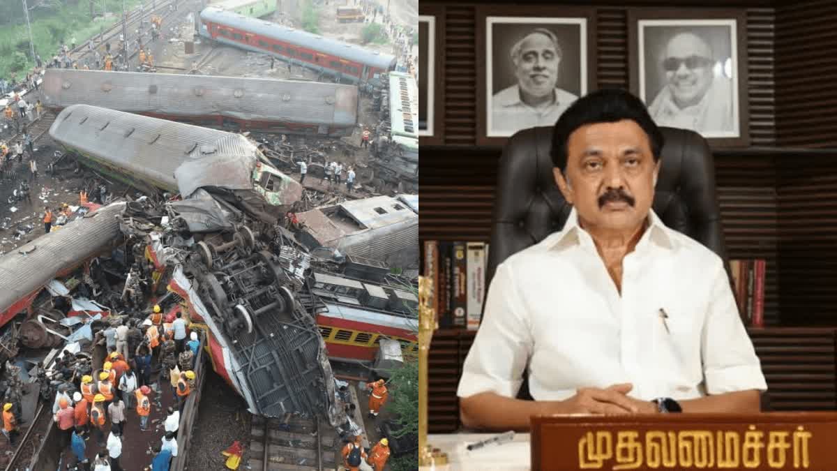 Etv BharatTamil Nadu CM MK Stalin announced of Rs 5 lakh compensation to the families of the Tamils who died in the Odisha train accident