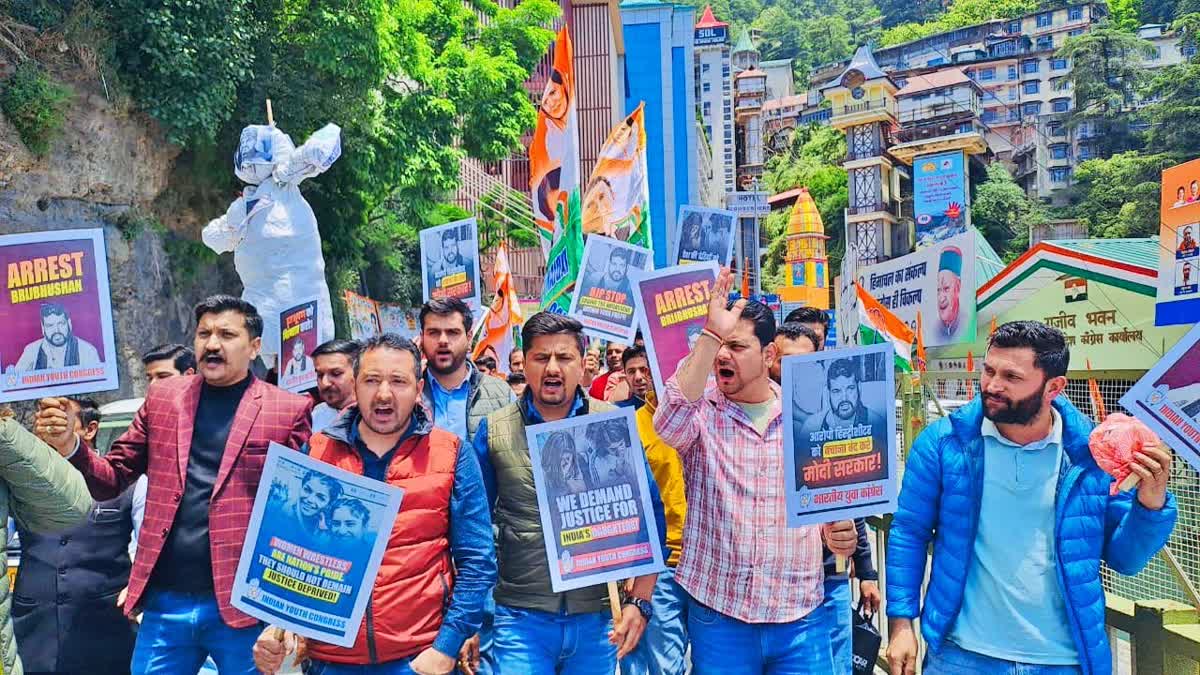 Youth Congress protest in Shimla