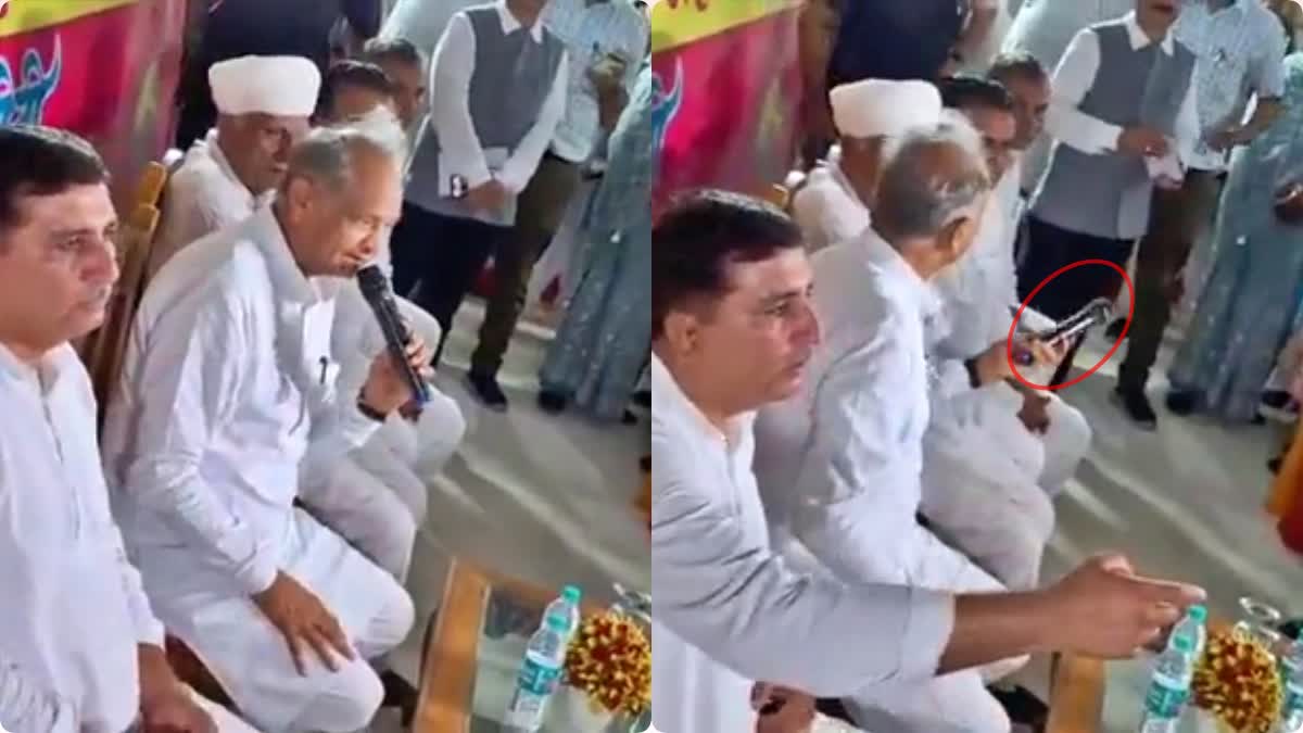 rajasthan cm throws mike on floor