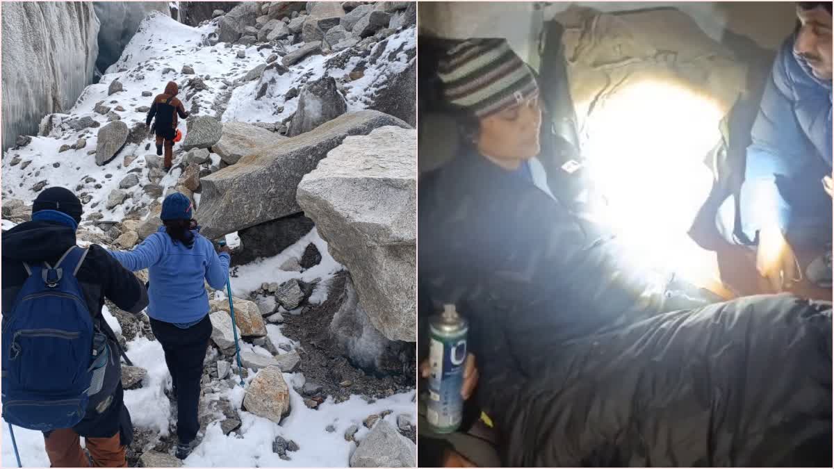 ndrf-rescues-trekkers-trapped-in-gomukh-glacier