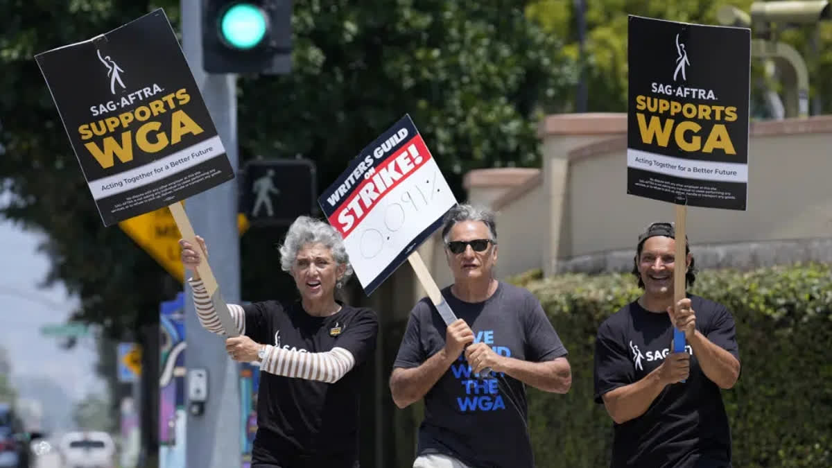 Hollywood actors guild votes to authorize strike as writers strike continues