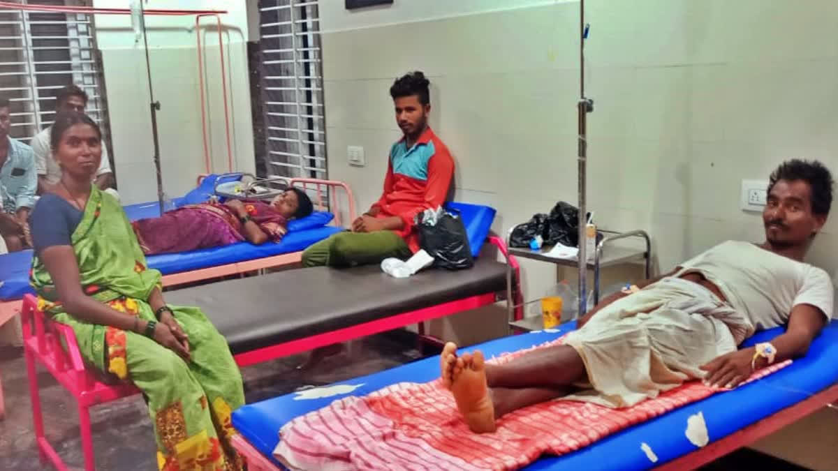 People undergoing treatment at a hospital in Karnataka