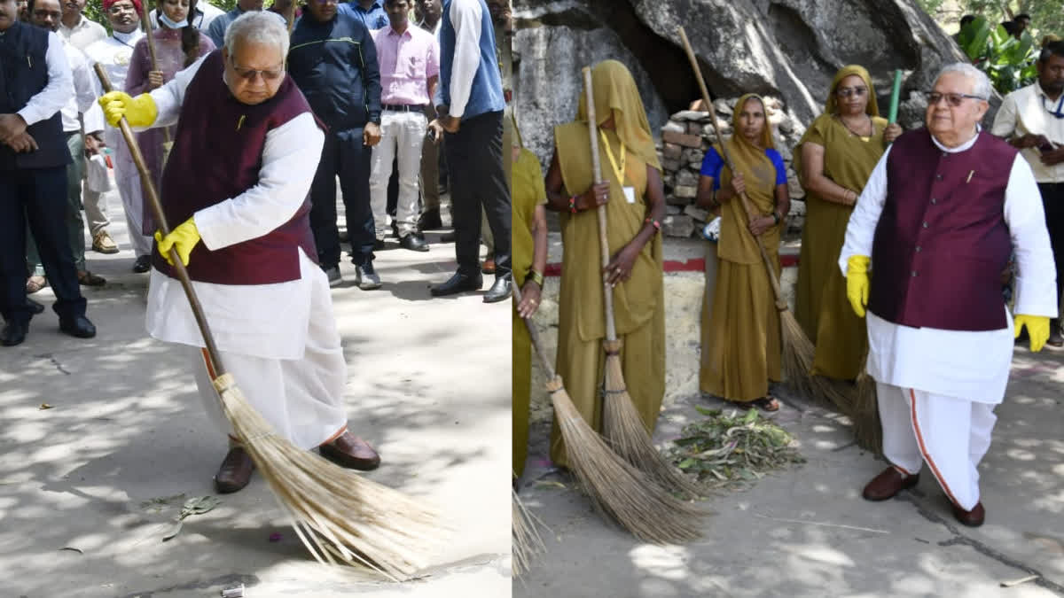 Governor takes broom to aware people for cleaning