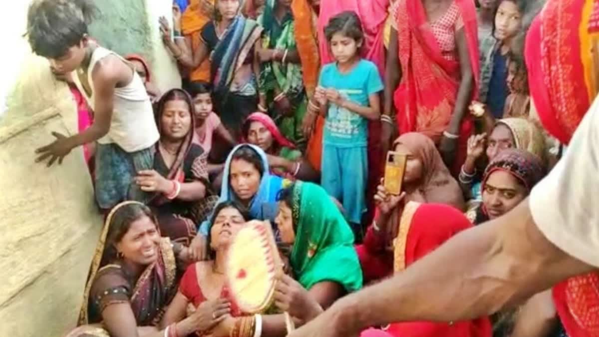 ट्रेन हादसे में मृत युवक का शव पंहुचा गांव