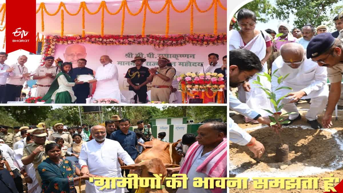 Governor CP Radhakrishnan interacted with villagers in Latehar