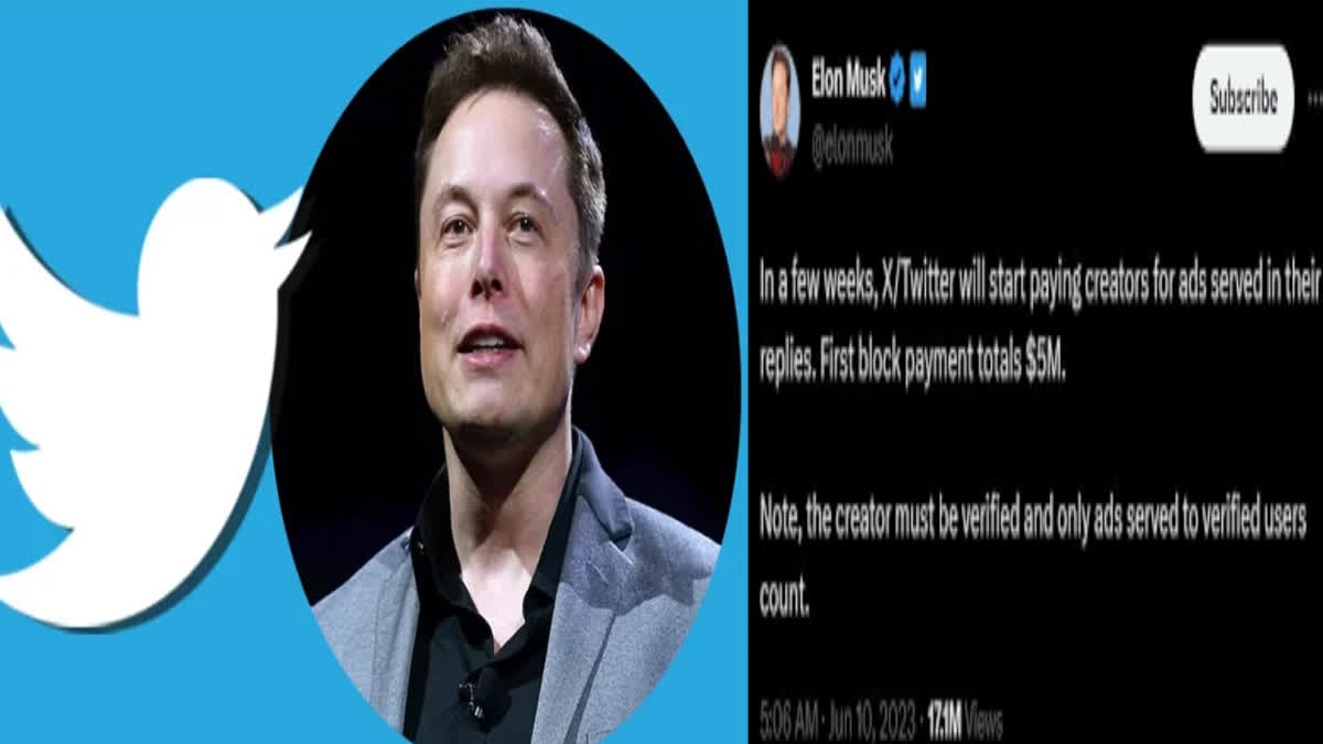 Twitter to pay content creators for ads served in their replies Elon Musk
