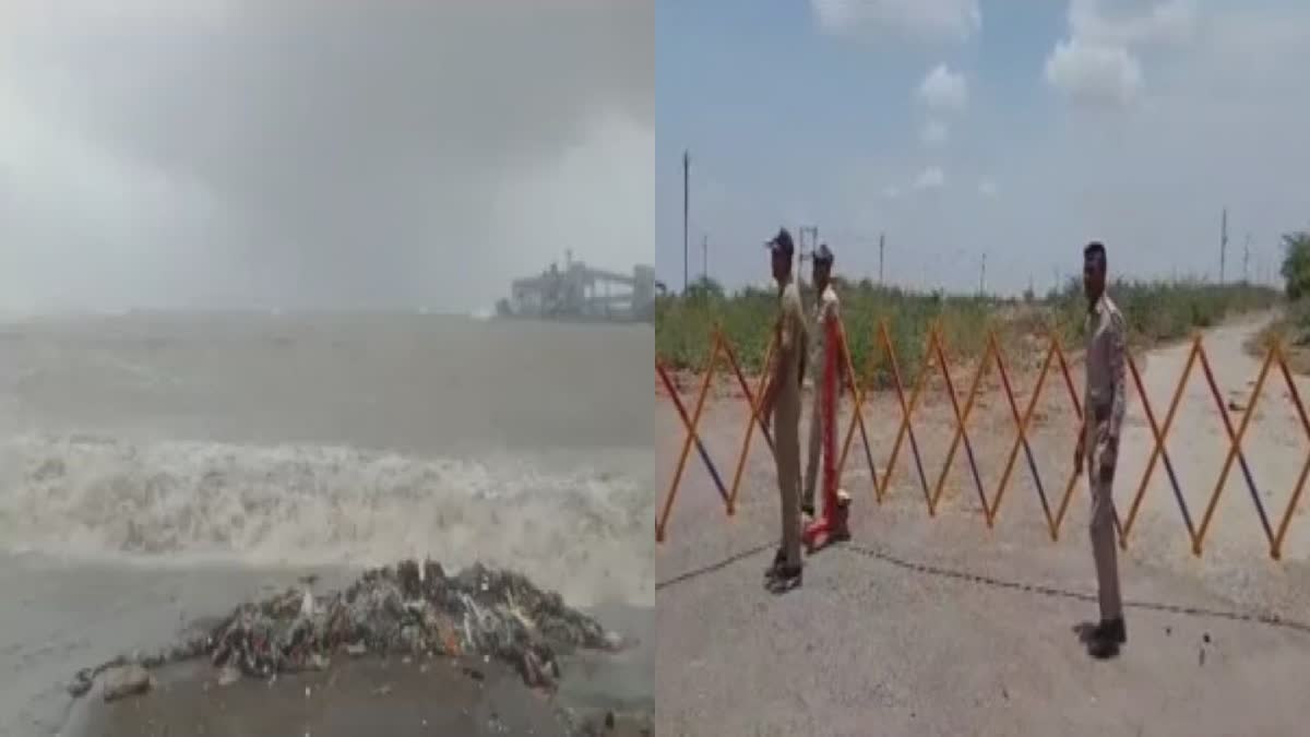 Cyclone Biparjoy : બિપરજોય વાવાઝોડા પૂર્વે દરિયામાં વધી પાણીની આવક, ખંભાતના દરિયાકિનારે લાગ્યા બેરિકેડ