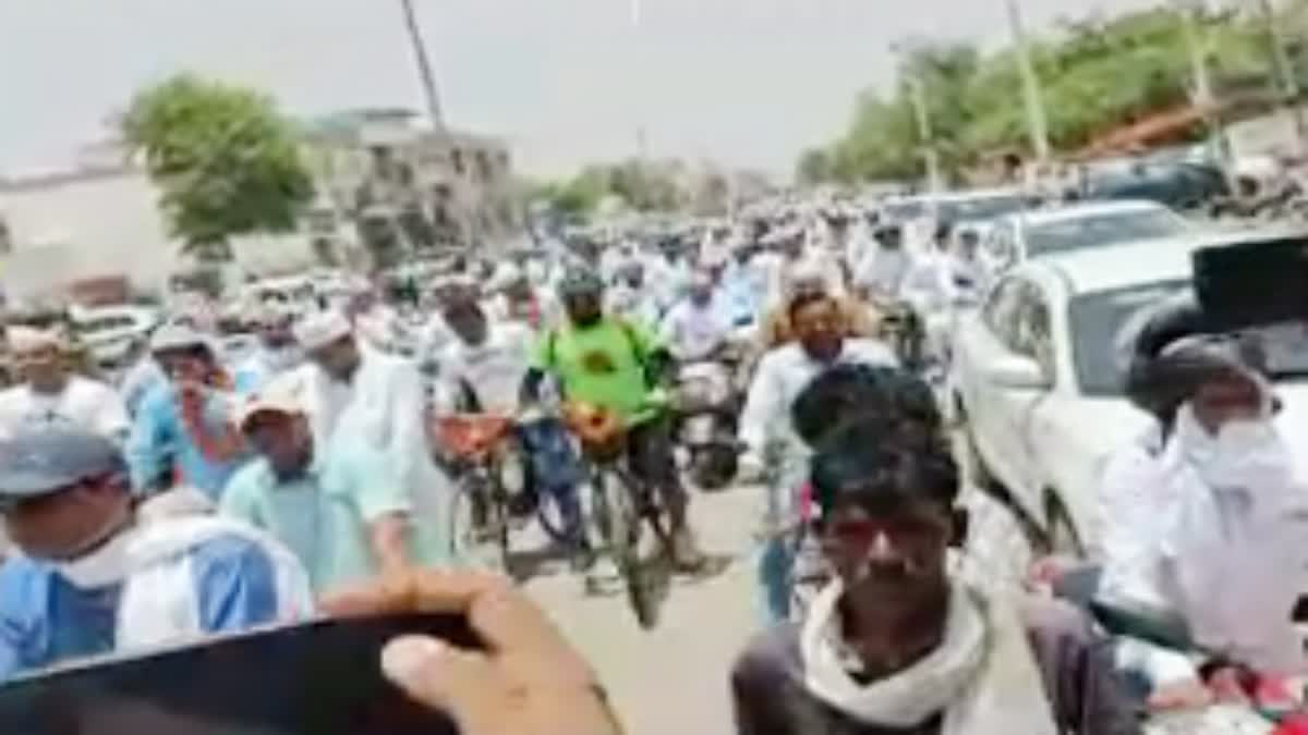 Employees protest in Fatehabad