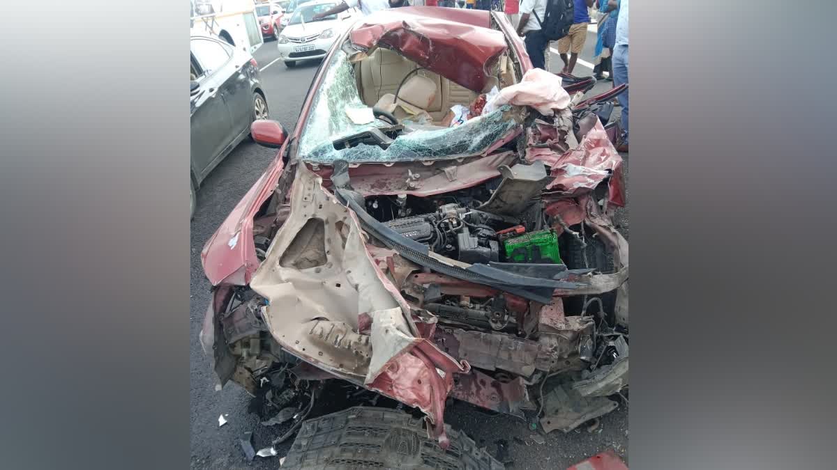 Etv Bharatthree-dead-and-three-injured-in-road-accident-at-ramanagar