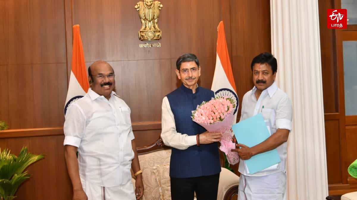 C.V Sanmugam meets governor