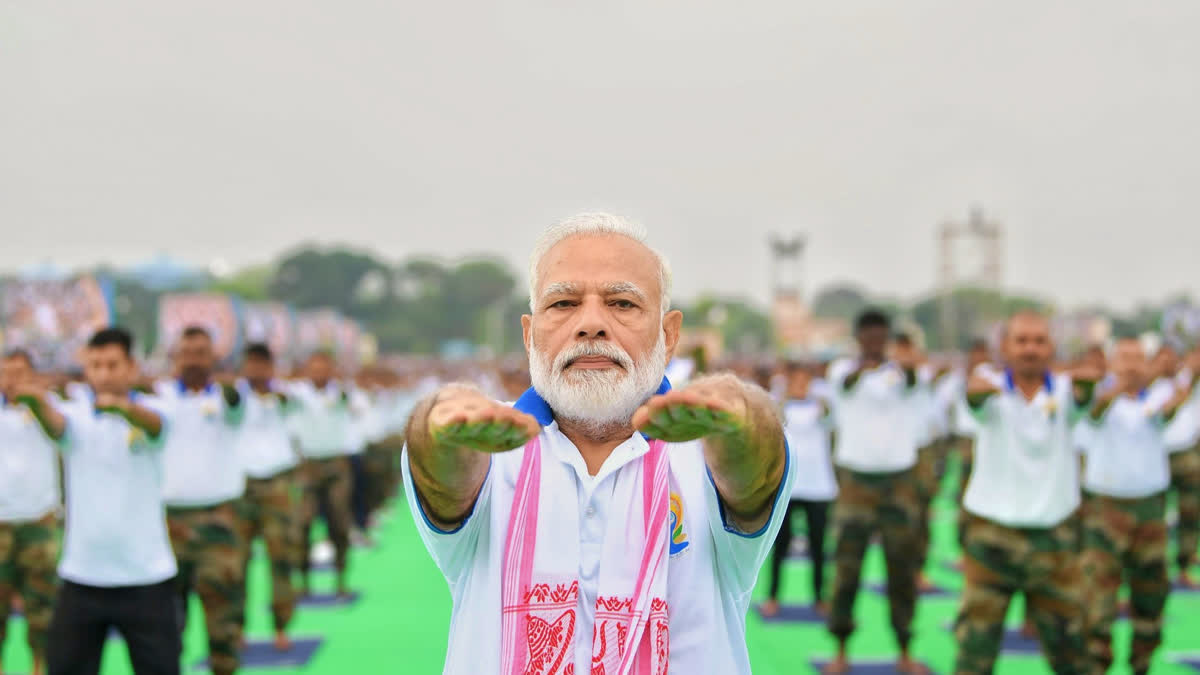 International Yoga Day  un headquarters  pm modi yoga session  yoga day 2023  yoga day celebration  narendra modi  United Nations  Narendra Modi  യുഎന്‍  അന്താരാഷ്‌ട്ര യോഗ ദിനം  പ്രധാനമന്ത്രി നരേന്ദ്ര മോദി  യോഗ