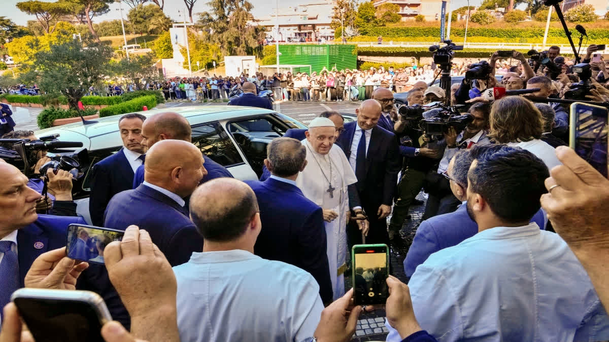 Pope Francis leaves Rome hospital 9 days after operation; surgeon says 'he's better than before'