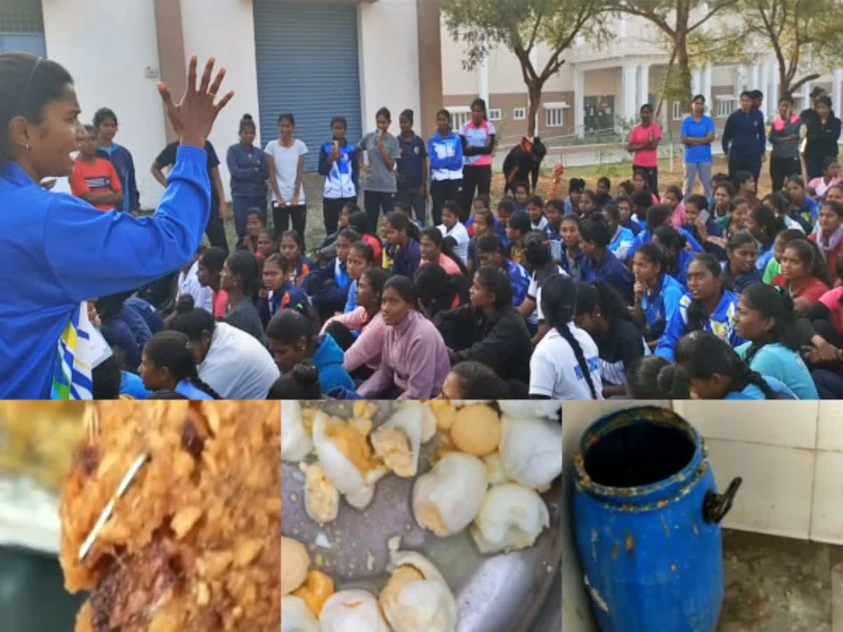 பல்கலைக்கழகத்தில் சுகாதாரமற்ற உணவு வழங்கல்? - மாணவிகள் போராட்டம், tamil-nadu-physical-education-and-sports-university-hostel-students-protest