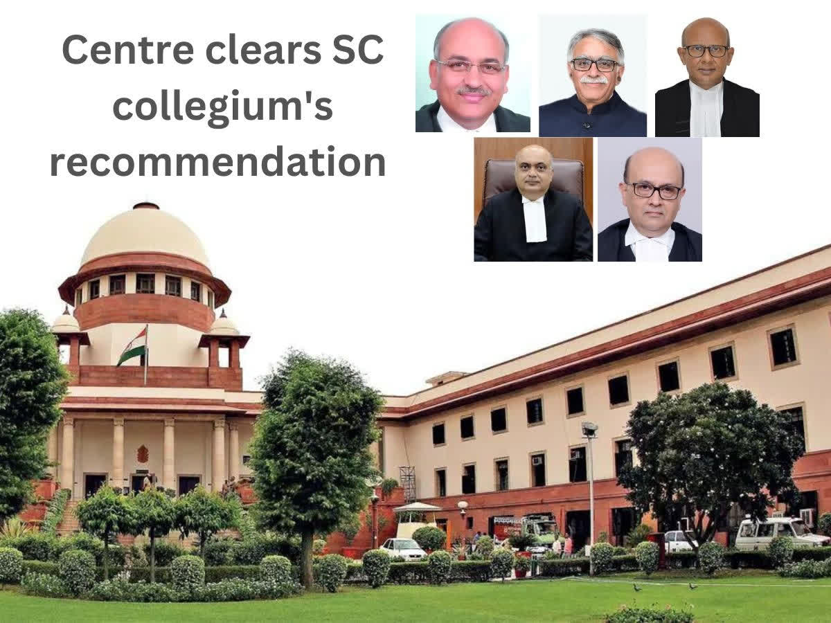 Govt Clears SC Collegium's Recommendation To Appoint 5 New Judges; Oath ...