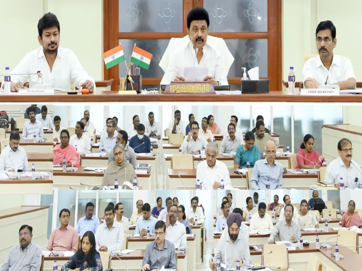 அரசு திட்டங்களை செயல்படுத்துவதில் சுணக்கம் கூடாது - அதிகாரிகளுக்கு முதல்வர் அறிவுறுத்தல், cm-mk-stalin-meeting-with-govt-officials-regarding-tn-iconic-projects