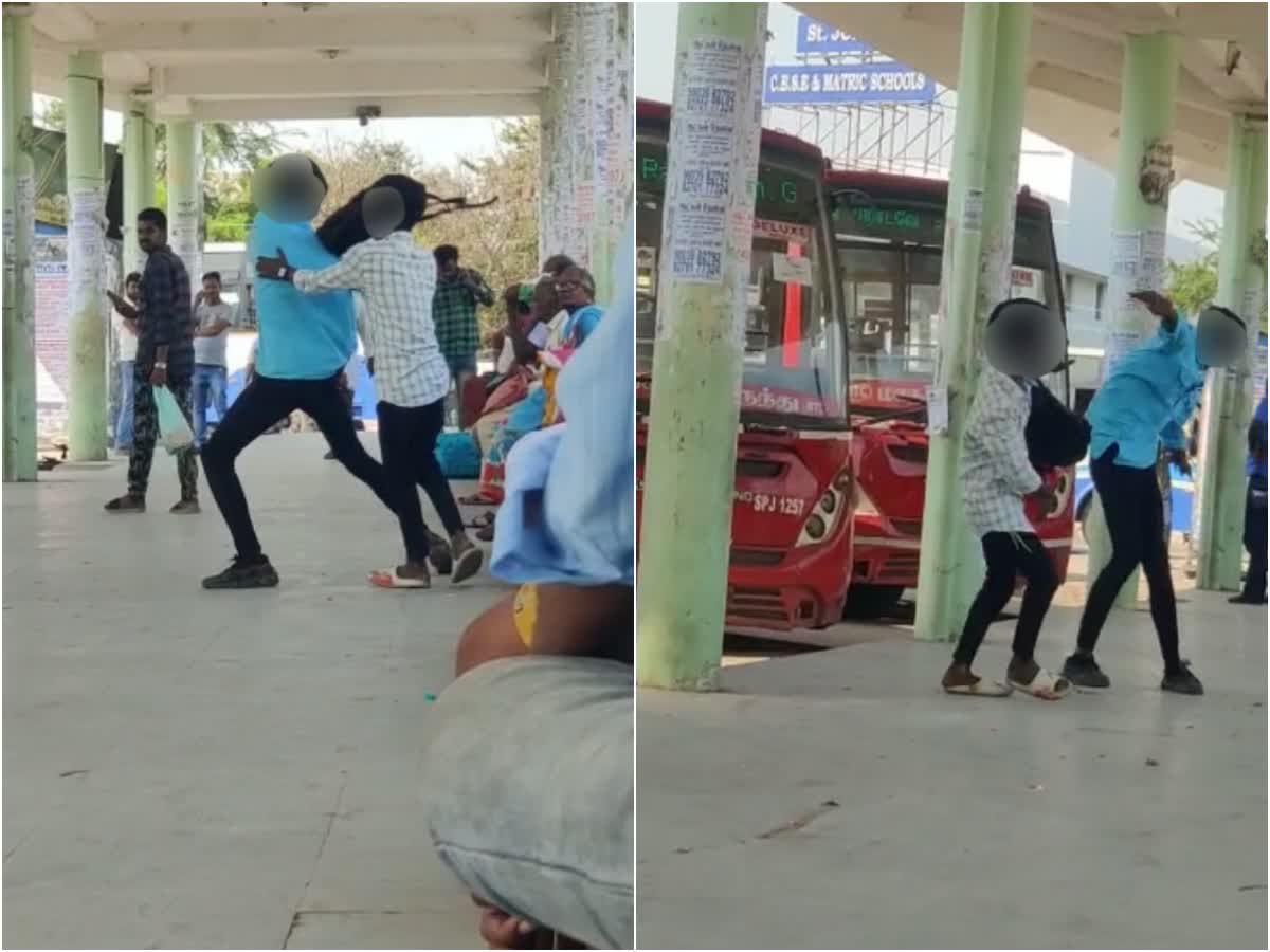மது போதையில் அட்டகாசம் செய்த மாணவர்கள்.. பூந்தமல்லி பேருந்து நிலையத்தில் பரபரப்பு!, drunken-college-students-attack-each-other-at-poonamallee-bus-stand
