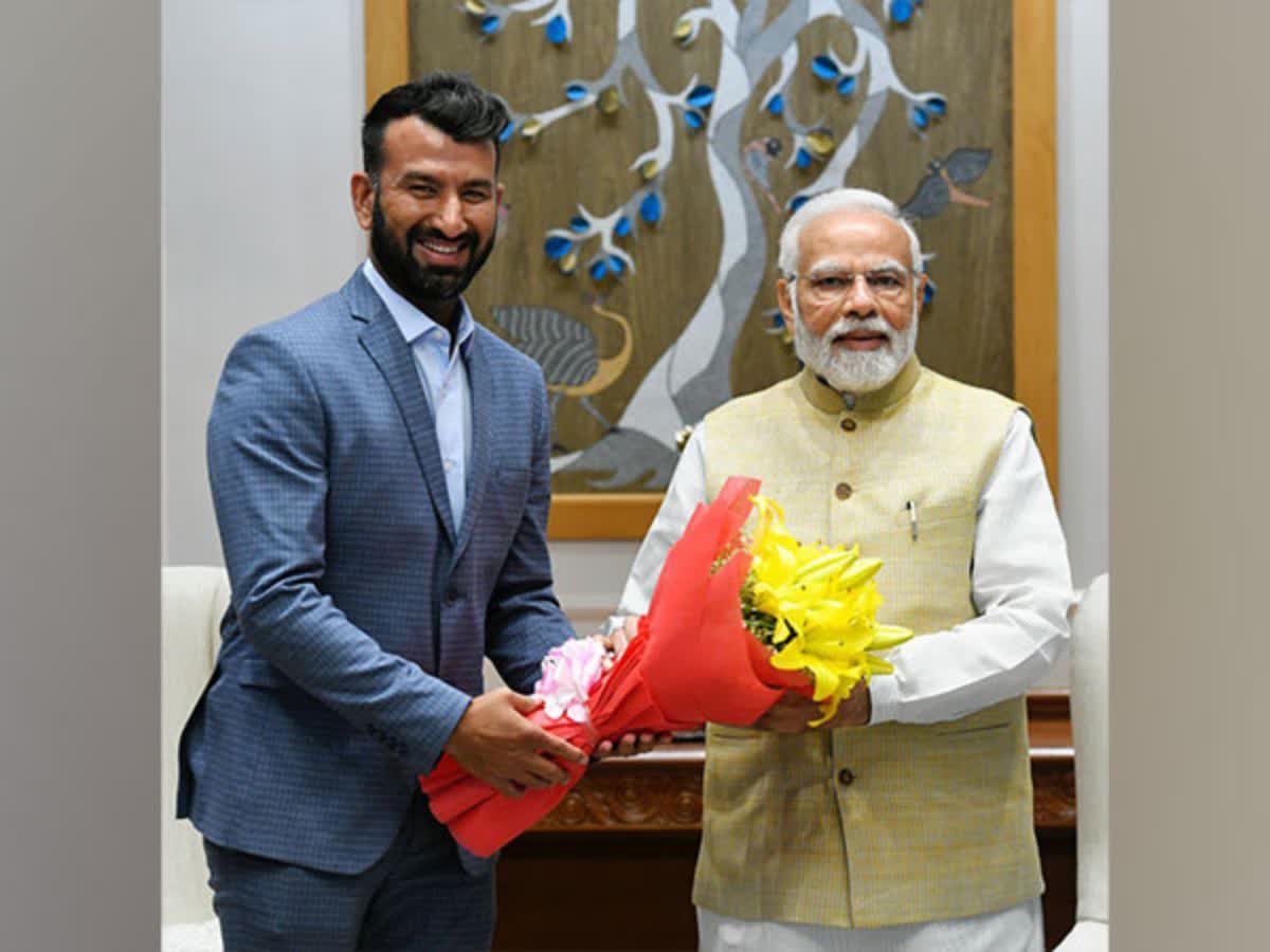 Will Cherish The Interaction And Encouragement Cheteshwar Pujara Meets Pm Modi Ahead Of His