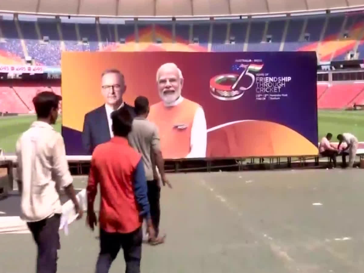 Narendra Modi Stadium gears up for fourth Test IndiaAustralia PMs to