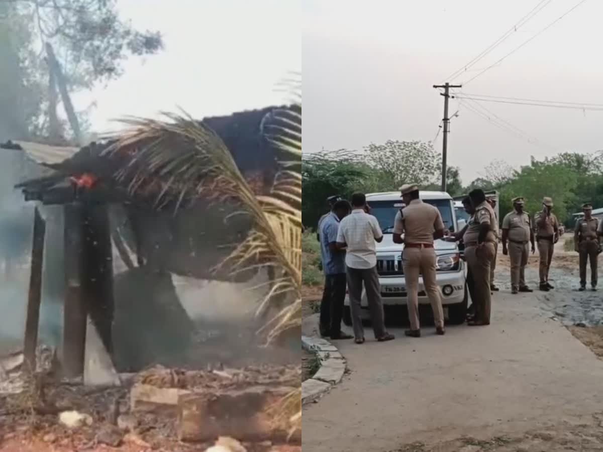 வடமாநில தொழிலாளர்கள் குடிசைகளுக்கு தீ.. நாமக்கல் அருகே பதற்றம்; போலீசார் குவிப்பு!, sp kalaiselvan inquiry regarding setting fire to hut of north indian migrant workers at namakkal