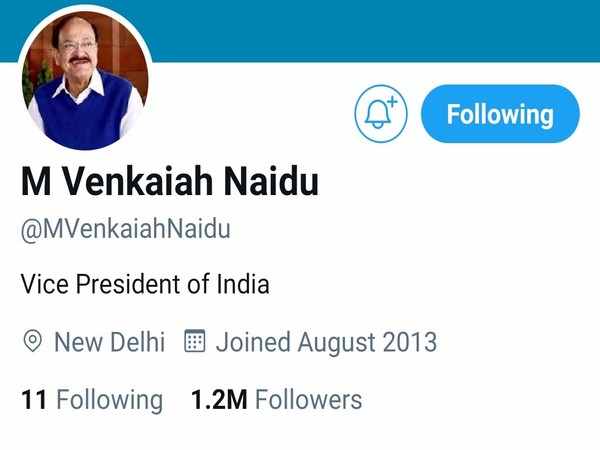 why twetter removes blue badge from venkaiah naidus personal verified account