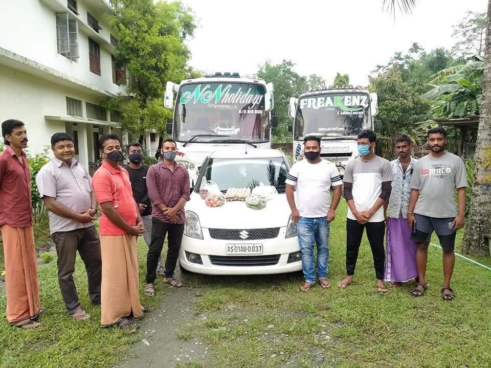 food distribution among kerala bus driver in rangia