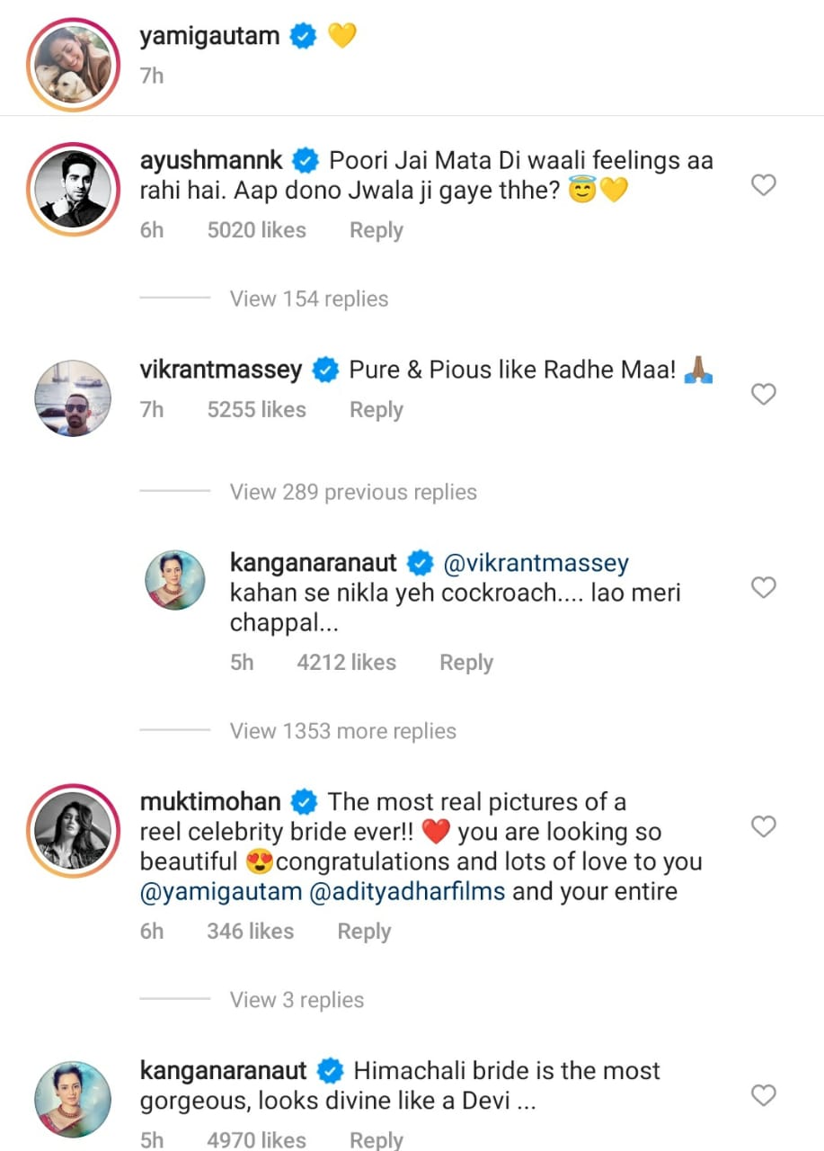 Vikrant Massey's comment on Yami Gautam's wedding picture irks Kangana Ranaut