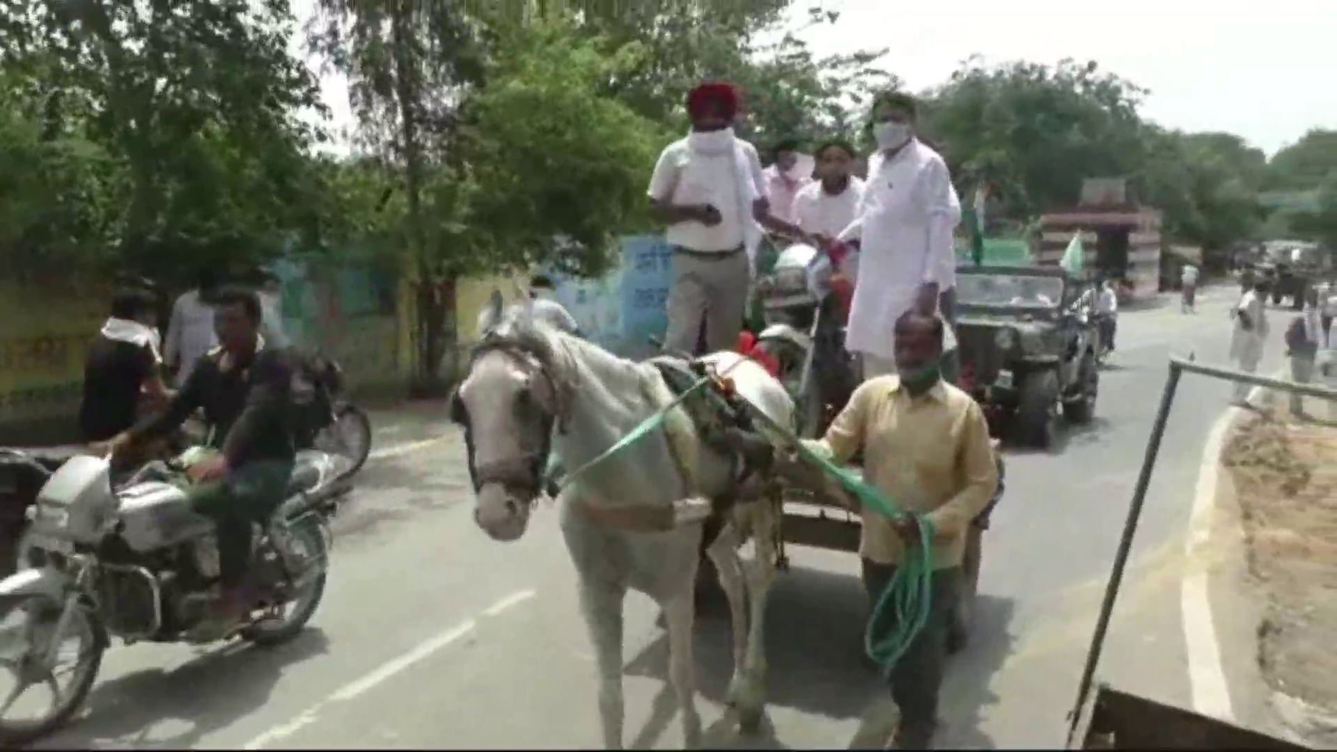 Haryana Congress protests petrol diesel