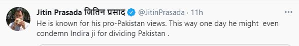 Digvijay known for 'pro-Pakistan' views: Jitin Prasada