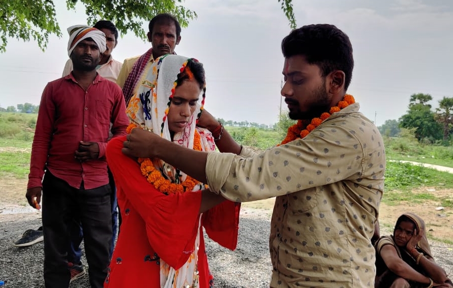 Lover couple got married