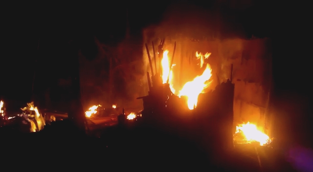 massive fire at sonari in charaideo