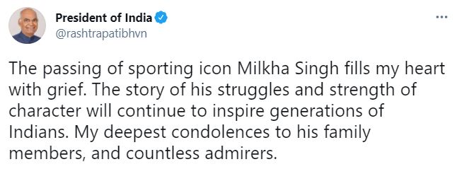 Milkha Singh dies