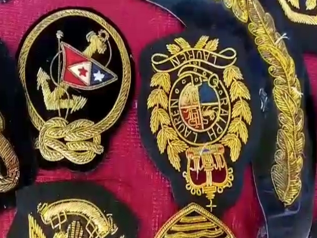 uniform of british army will be decorated with badges and embroidery prepared in godda