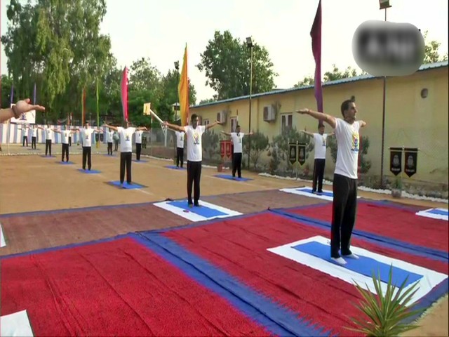 Indo-Tibetan Border Police  performs Yoga