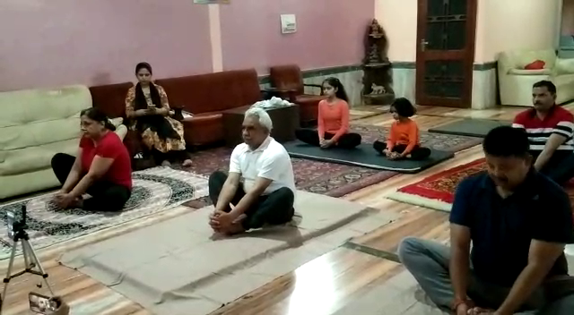 Madan Kaushik did yoga