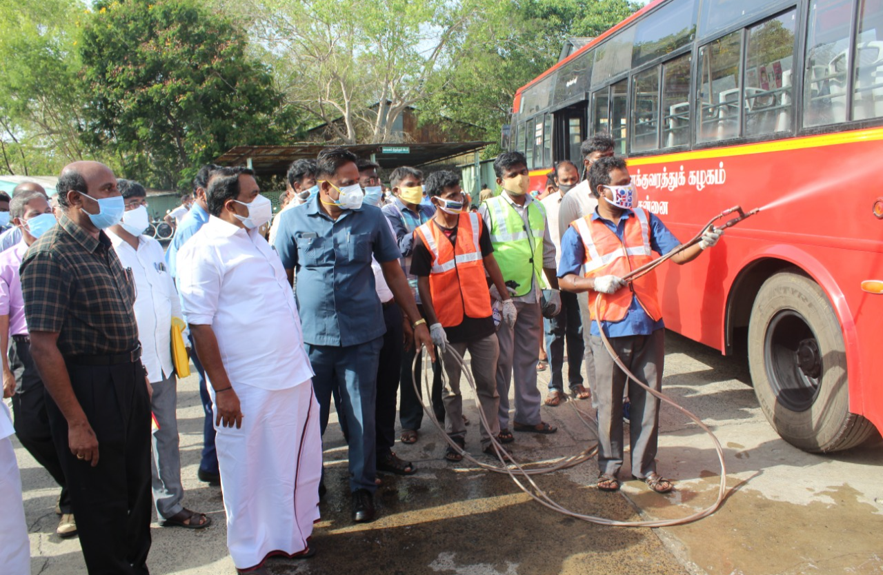 அமைச்சர் ராஜகண்ணப்பன் ஆய்வு