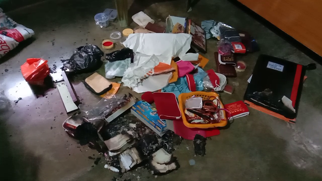 Goods scattered in the house after theft